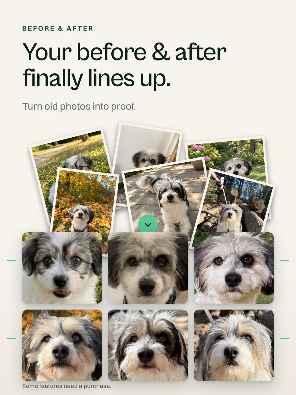 Your before & after finally lines up.